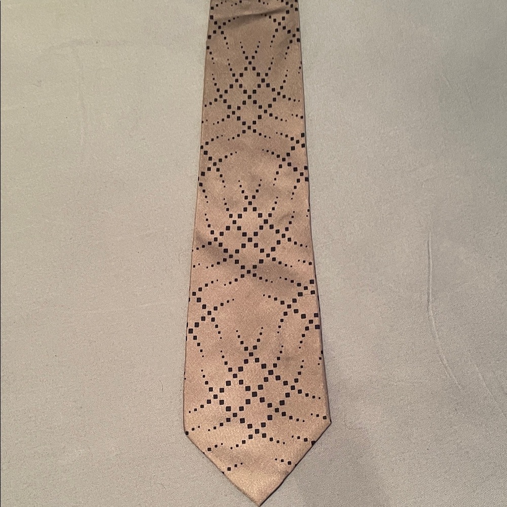 Giorgio Armani Tan Geometric Men's Tie